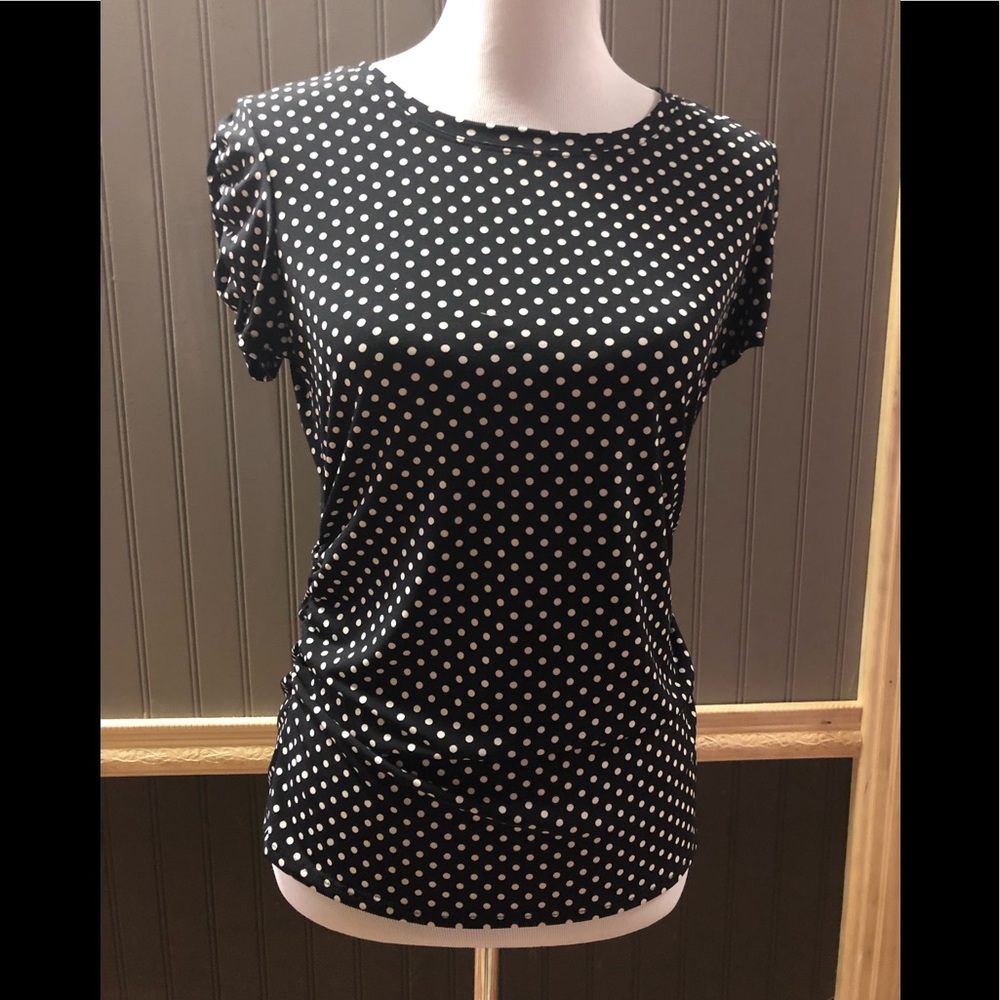 ♠️Vince Camuto; Black & white Jersey Blouse!